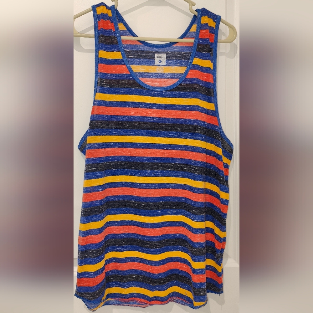 BDG Urban Outfitters Multi Color Striped Tank Top L